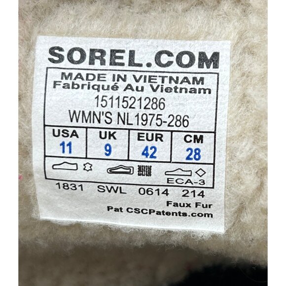 Sorel "Glazy" Boots Women’s US 11 Tan Waterproof Suede Faux-Fur Lined Boots - Picture 4 of 15